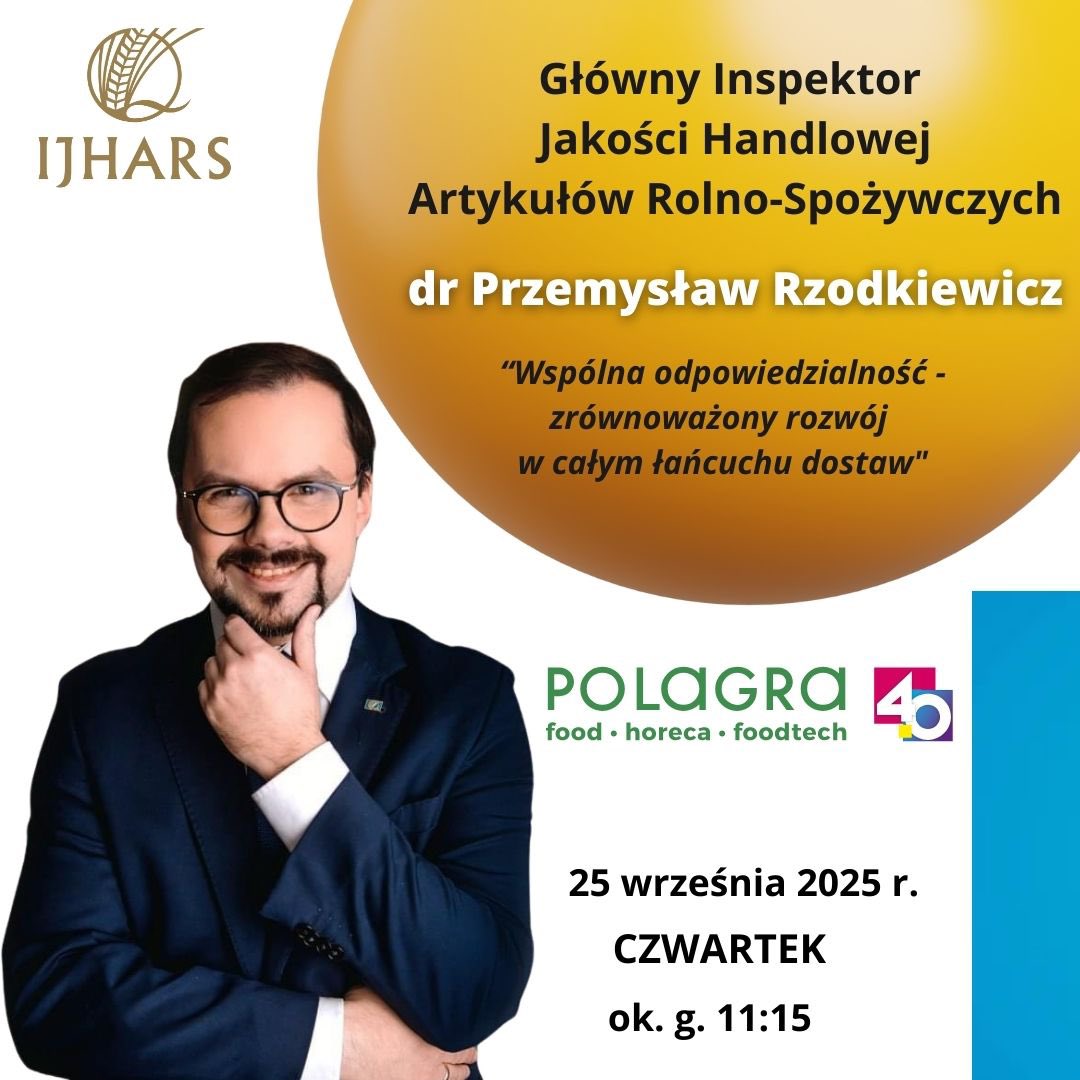 Targi #Polagra2025 to nie tylko prezentacja produktów i technologii, ale także przestrzeń do rozmowy o wyzwaniach i kierunkach rozwoju branży spożywczej. 
👉 Zapraszamy dziś na panel ekspercki z udziałem <a href="/PRzodkiewicz/">Przemysław Rzodkiewicz</a>, Główny Inspektor #IJHARS