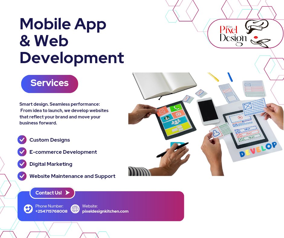 We offer the following services at pixeldesignkitchen.com 
Reach oit to us today for consultation