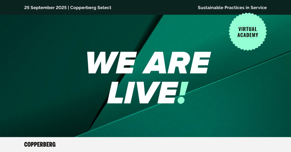 CopperbergAB's tweet image. 🚨 Going live TODAY: Sustainable Practices in Service (10 a.m. CEST).

Hear from:
🎤 Göran Olsson (JBT Marel) – #ESG &amp;amp; #servicestrategy
🎤 Fredrik Fogelklou (Kalmar) – #sustainability success story

Join live + replay free → bit.ly/sis25-va1r

#aftermarket #manufacturing
