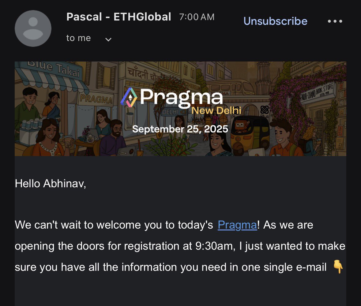 abhinav_g21's tweet image. Heading to #PragmaNewDelhi by @ETHGlobal today at JW Marriot!!
If you’re around, let’s catch up there 👋