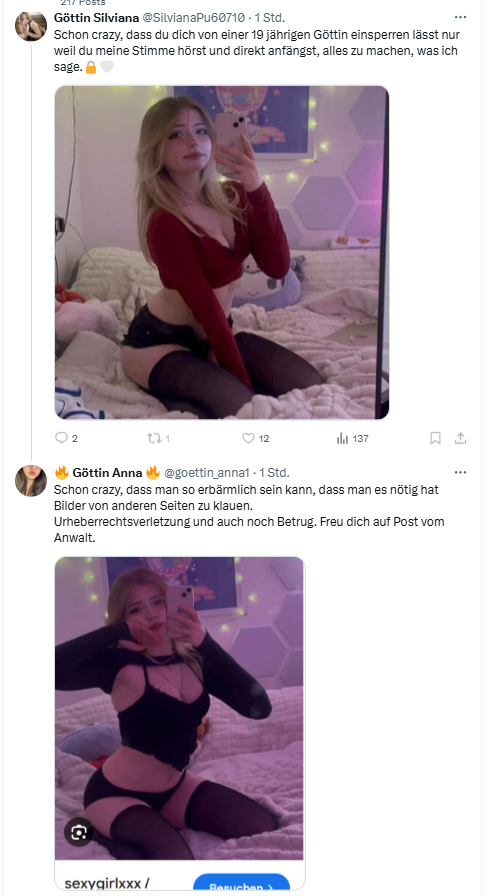 paypig0815's tweet photo. @SilvianaPu60710
⚠️⚠️⚠️Das nächste SCHEISS FAKE OPFER. Sieht schon lächerlich aus das ganze Profil voller verschiedener Frauen. Bist schon gemeldet!
#FAKE #FakeFindom #ScamWarning #scamming #scammer https://t.co/aD6cI6ugIa