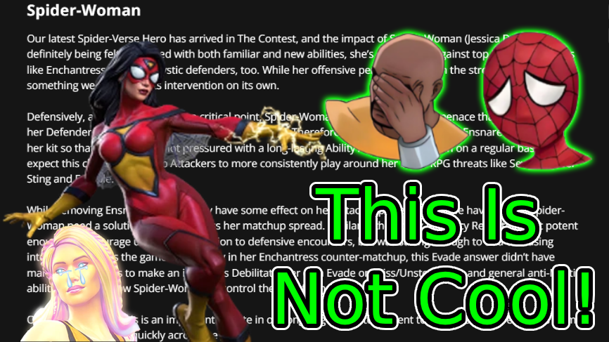 The Spider Woman Nerf Situation. I Suggest A Way To Somewhat Solve This <a href="/MarvelChampions/">Marvel Contest of Champions</a> 
youtu.be/GW6Mcm3hP78