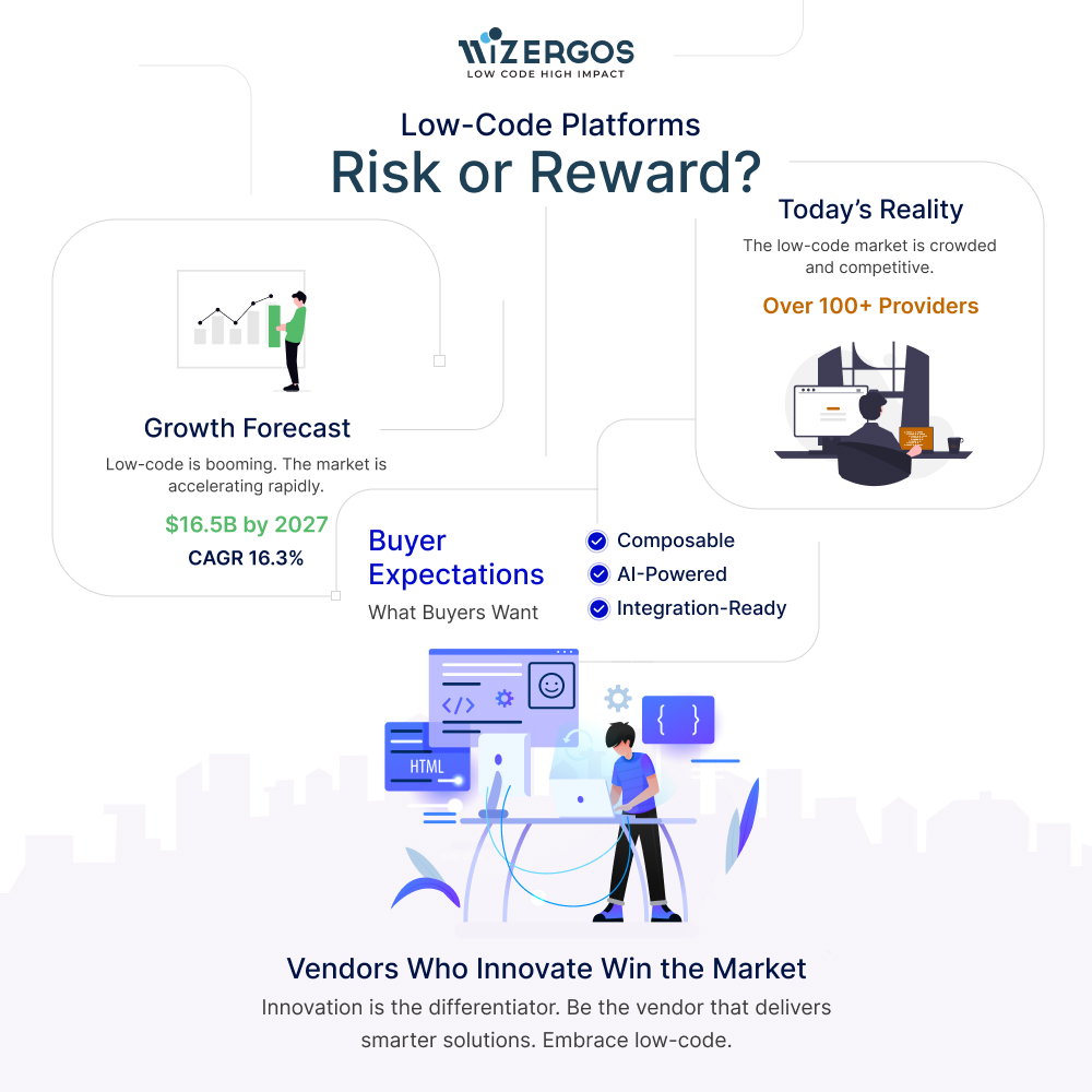 Low-code is booming, but competition is fierce.

With over 100 providers, only those that innovate with AI, composability, and integrations will truly stand out.

Risk or reward? The future will decide.

#LowCode #DigitalTransformation #EnterpriseTech #Innovation