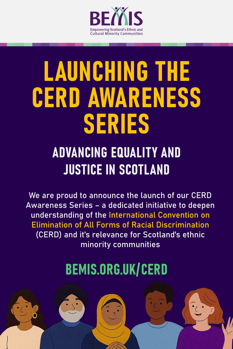 🌍 CERD Awareness Series – Article 2 🌍
Condemning racism isn’t enough- Article 2 demands action. Scotland must turn commitments into measurable change in jobs, housing, education &amp; representation.

⚖️Read more 👉 bemis.org.uk/cerd-awareness…

#CERDScotland #FromCommitmentToAction