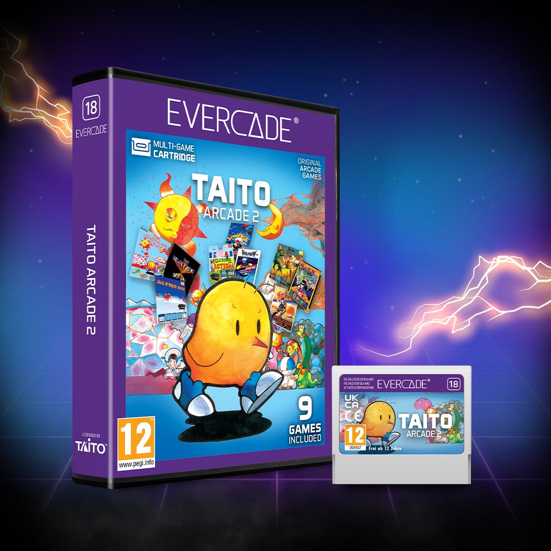 FunStockGames's tweet image. IT&apos;S RELEASE DAY! 🎉 

Evercade&apos;s TAITO Arcade 1 and 2 are OUT NOW. Buy your carts here: funstock.co.uk/collections/ev…