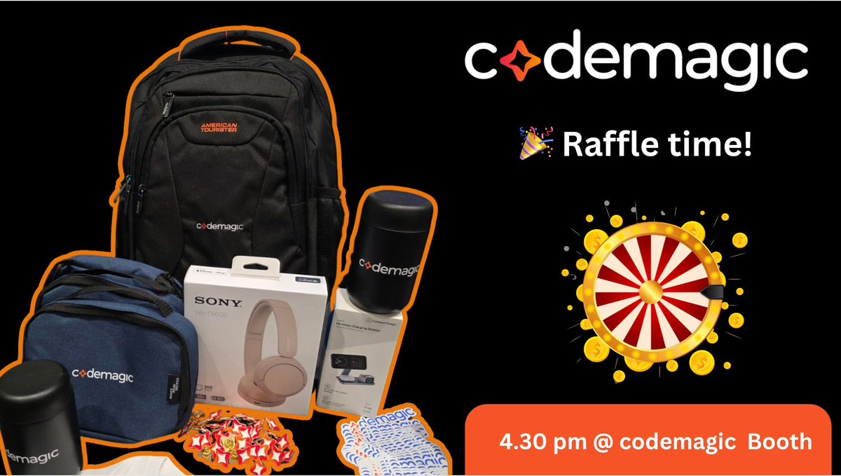 codemagicio's tweet image. 🎁 The Codemagic raffle excitement is back!
After yesterday’s fun, Codemagic is bringing you another raffle TODAY at 4:30 PM at #FlutterConEU 🚀
✨ Amazing prizes
✨ Great vibes
✨ Your chance to win!
Don’t miss it 💙
#Codemagic #ftcon25eu #FlutterConEU