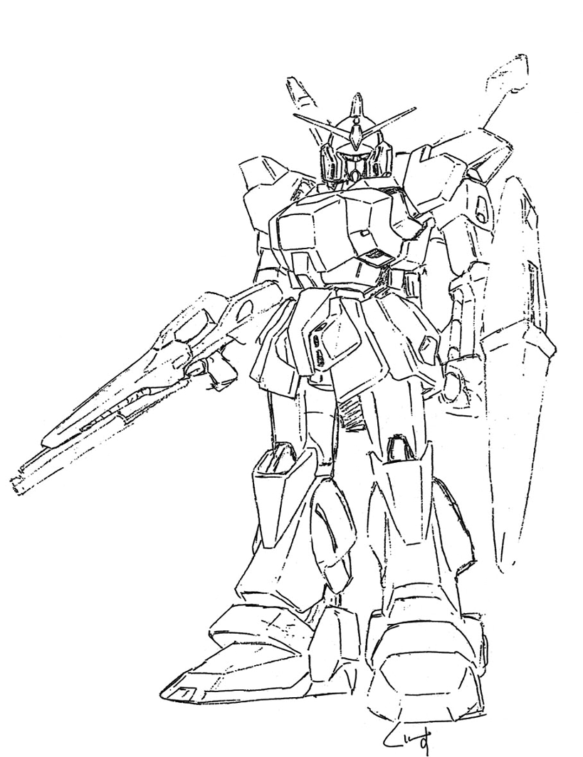 永野氏によるガンダムMk-Ⅱのラフ稿を。 おそらくは大河原先生が描か