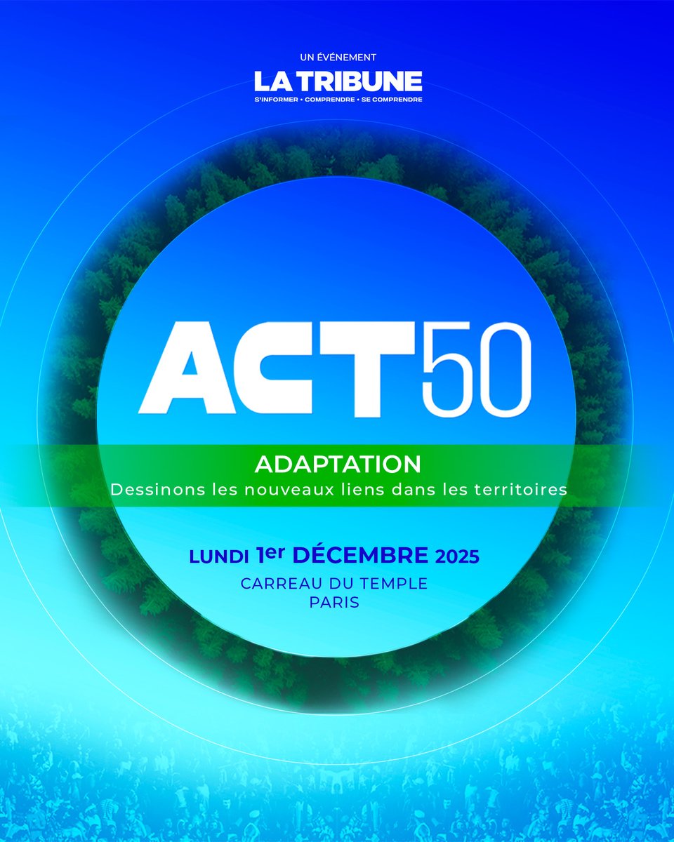 latribuneevents's tweet image. Dessinons les nouveaux liens dans les territoires 🌍

Le 1/12 au Carreau du Temple (Paris), citoyens, entreprises &amp;amp; collectivités se réunissent pour relever ensemble les défis climatiques, économiques &amp;amp; sociaux.

👉 act50.com
#ACT50 #Transition