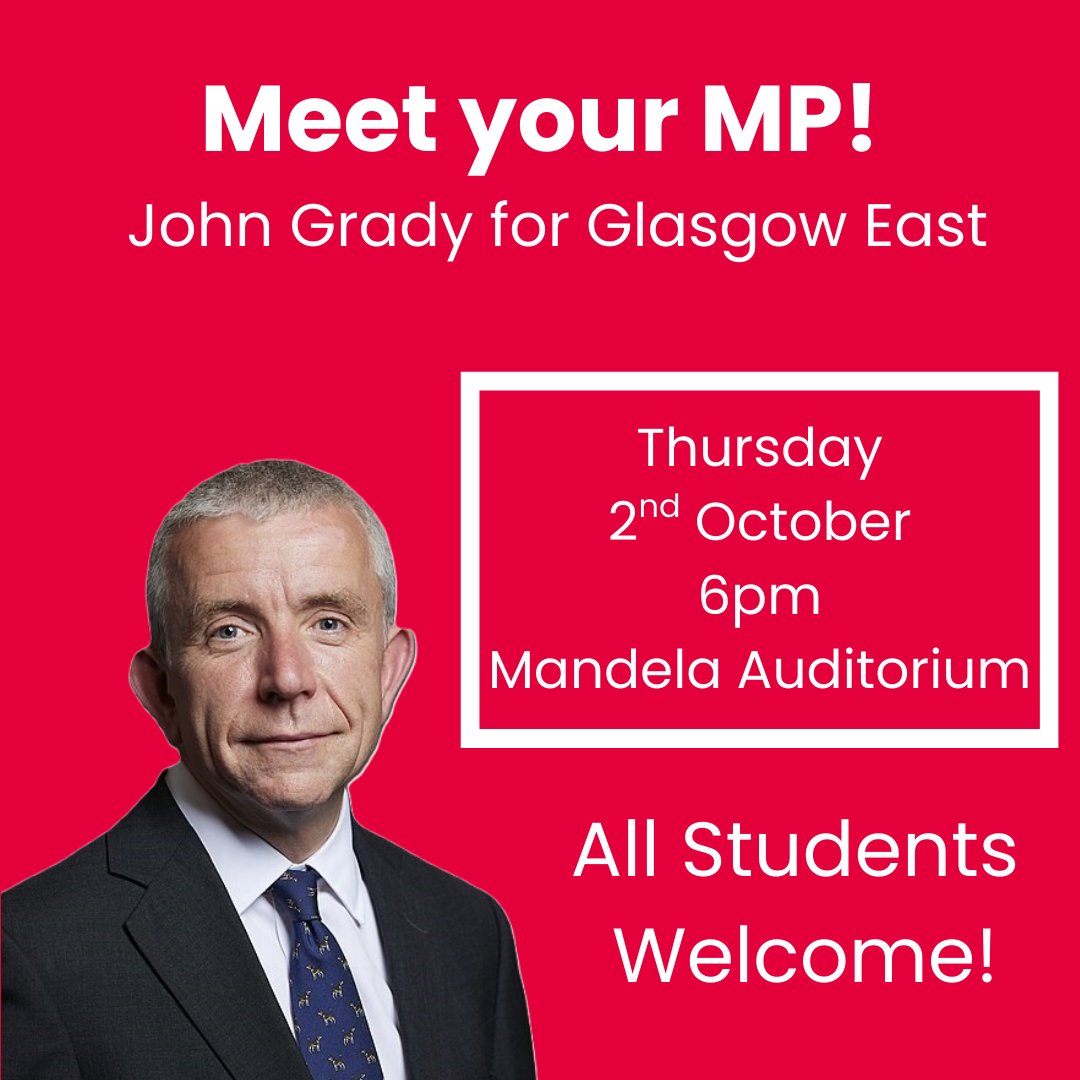 StrathLabclub's tweet image. We're having our first speaker of the year, John Grady for Glasgow East next week! The event is open to all students so come along if you're interested!