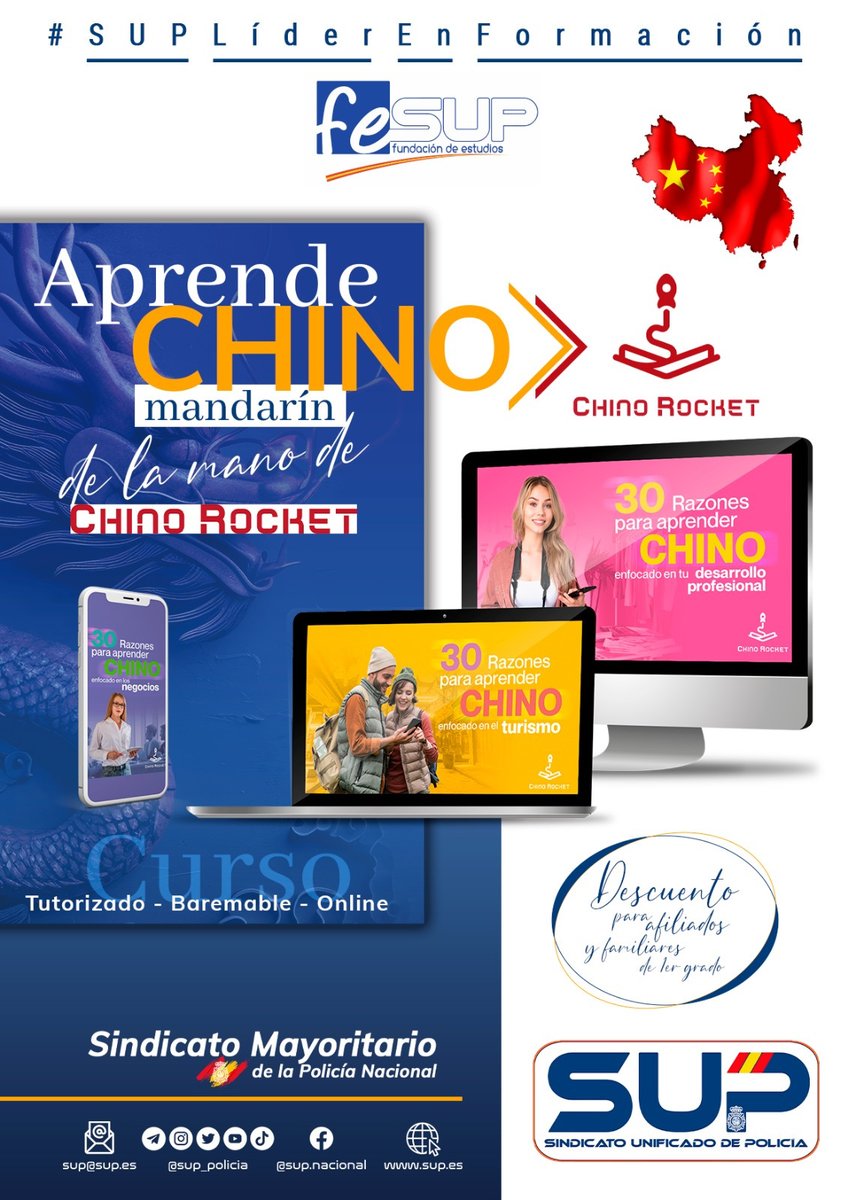 Sup_Policia's tweet image. 🇨🇳 Curso Básico de #Chino online
Aprende chino en 4 semanas
Profesora nativa, conocedora de ambas culturas
Plazas limitadas. Grupos reducidos
Amplía tus fronteras 🌍
2️⃣0️⃣ % de descuento para afiliados a @Sup_Policia
 
#SUPLíderEnFormación
Inscríbete ⤵️
f.mtr.cool/vfyqcqoqns