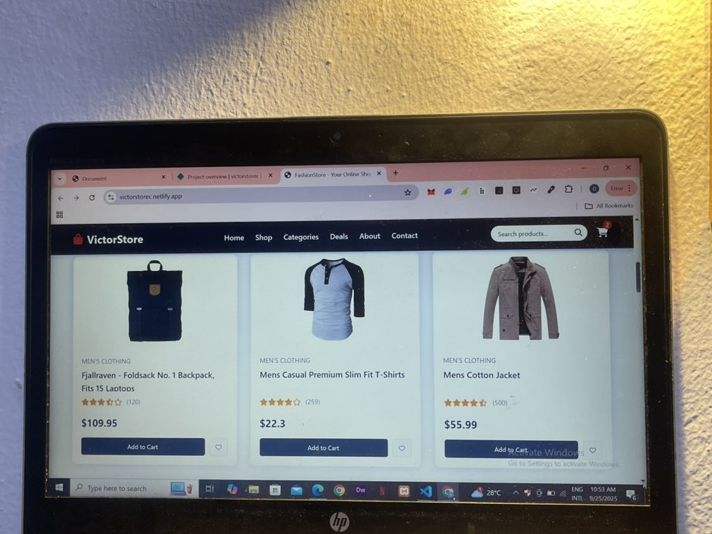 VOlatunji107's tweet image. Excited to share my latest project -VictorStore!
A modern eCommerce site with:
Dynamic product listings (API-powered) Categories, deals & filters
Clean responsive UI
Check it out 👇
victorshop.netlify.app
#WebDev #eCommerce #JavaScript #CSS #HTML