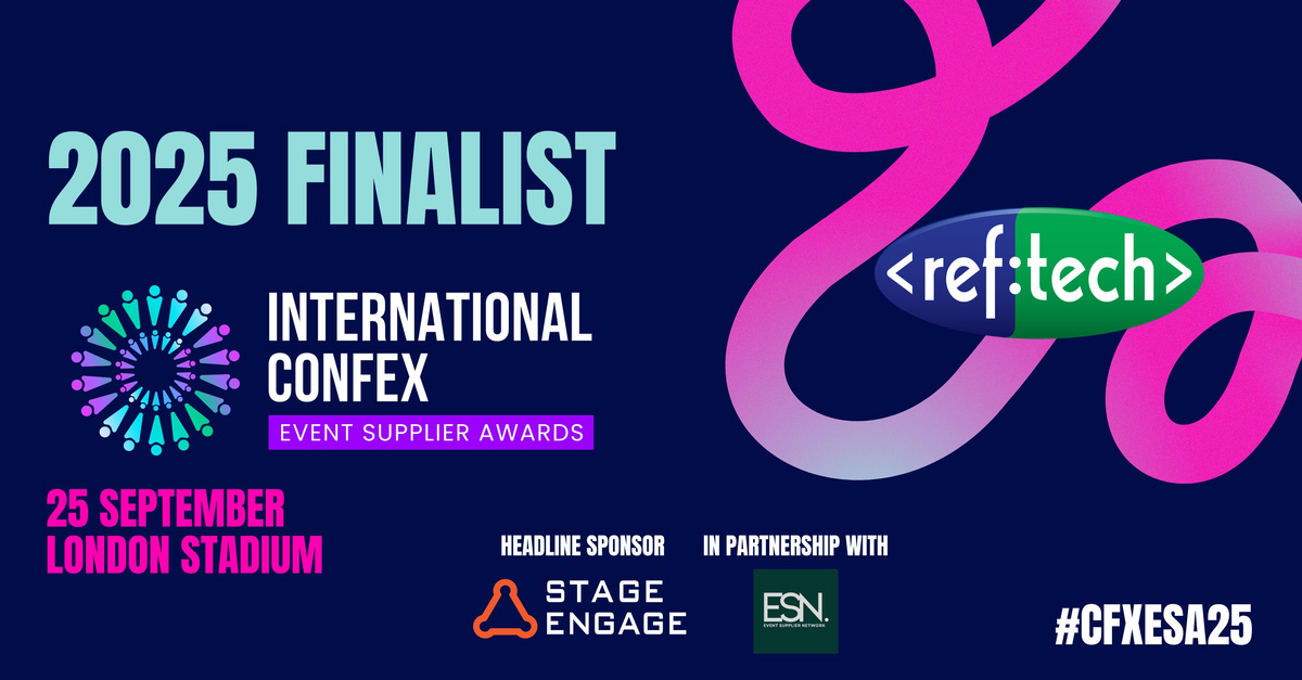 RefTechnology's tweet image. Let’s go for this win 🏅
Today, we’re at the Confex Supplier Awards 2025. We’ve been nominated as the Supplier of the Year for Registration and Ticketing, and we’re hopeful for a win
Best of luck to all other finalists, see you there! 👋
#CFXESA25 #EventProfs #Awards #RefTech