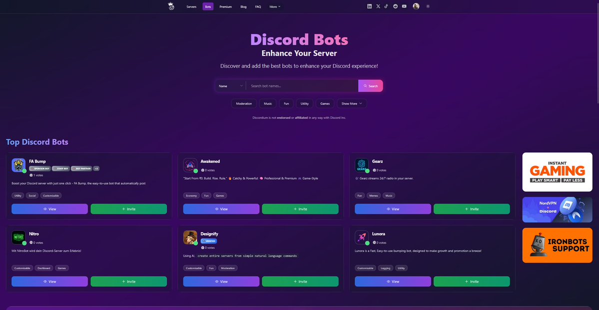 discordiumorg's tweet image. 🚀 Bot Developer?
Get more users, more servers, more growth!
List your Discord Bot for free at Discordium.org/add-bot 💎
#Discord #DiscordBot #BotDev #OpenSource #DiscordGrowth #BotListing #DiscordCommunity #IndieDev #DevCommunity #GamingCommunity