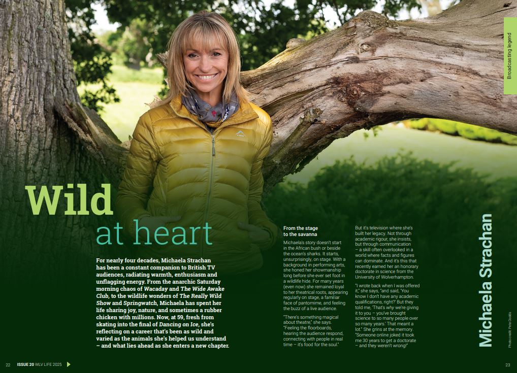 wlv_alumni's tweet image. Wild at heart 🐒

Life Magazine in conversation with University of Wolverhampton honorary graduate and legendary TV presenter Michaela Strachan. Read more about her incredible career and experiences 👇

🔗 wlvlifemagazine.co.uk/article/wild-a…