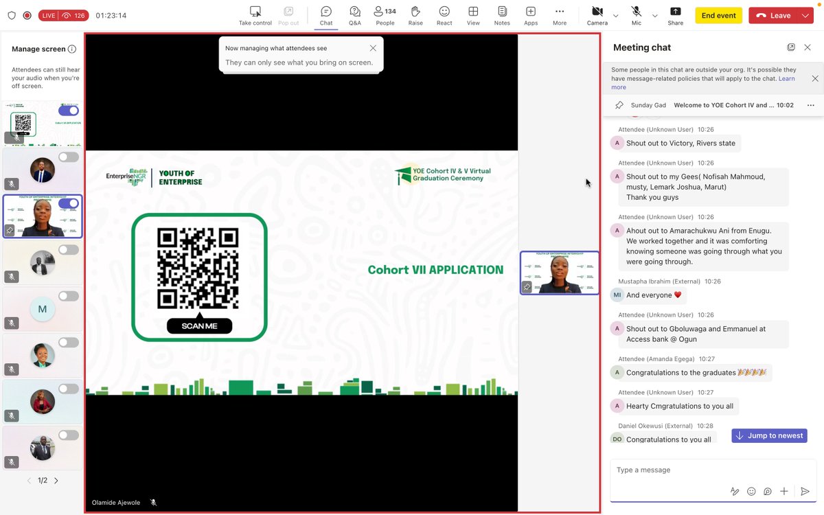 🎓 And just like that — Cohorts IV &amp; V are officially graduates! 🎉
We can’t wait to see the brilliance you’ll bring to the world of work.

You can waitlist for the next cohort
#YOEGraduation #YouthOfEnterprise #EnterpriseNGR