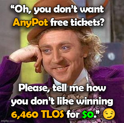 🎟️ Get your FREE tickets with AnyPot!

⏰ Claim your 12H free ticket before each draw
🆓 Receive 5 free tickets when you create an account
🔑 Redeem exclusive Ticket Codes for bonus plays

👉 Join now: app.anypot.io
#lottery #giveaway #free #Telos #web3