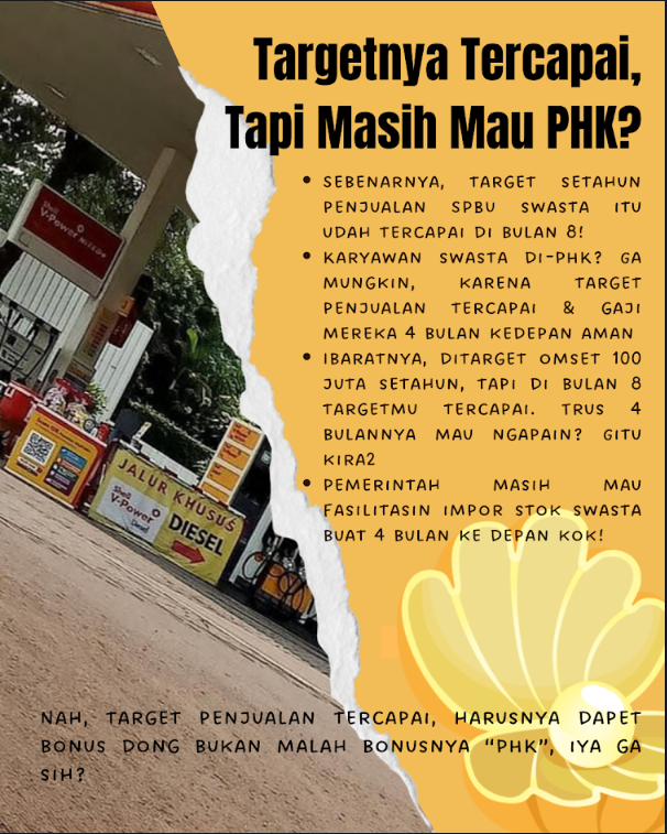 Karyawan SPBU udah kerja sesuai target malah kena PHK? Ini mah definisi air susu dibalas air tuba der