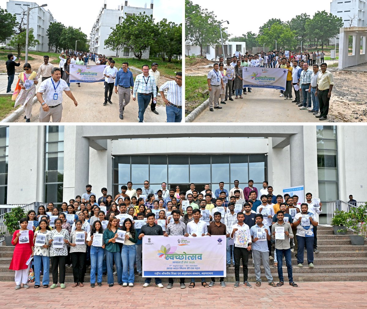 NIPER-AHMEDABAD (@niperahm) on Twitter photo As part of #SwachhataHiSeva2025 campaign <a href="/NIPERAHM/">NIPER-AHMEDABAD</a> organized a #Swachhotsa Rally. The Students, faculty, and staff actively participated in the campaign.
#SHS2025 #specialcampaign5 <a href="/Pharmadept/">Department of Pharmaceuticals 🇮🇳</a> <a href="/HiSwachhta/">Swachhta Hi Seva</a> As part of #SwachhataHiSeva2025 campaign <a href="/NIPERAHM/">NIPER-AHMEDABAD</a> organized a #Swachhotsa Rally. The Students, faculty, and staff actively participated in the campaign.
#SHS2025 #specialcampaign5 <a href="/Pharmadept/">Department of Pharmaceuticals 🇮🇳</a> <a href="/HiSwachhta/">Swachhta Hi Seva</a>