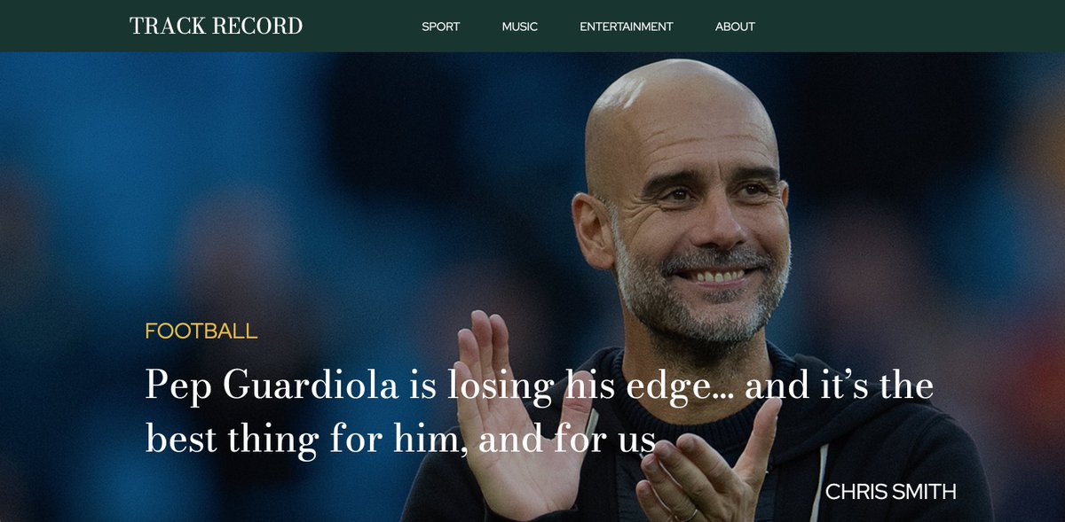 Got an excellent piece on Track Record today from <a href="/cdsmith789/">Chris Smith</a> on this new phase of Pep Guardiola and his "ayahuasca ego death moment"

trackrecordmedia.org/2025/09/25/pep…