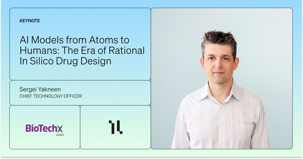 SergeiIakhnin's tweet image. Excited to give opening keynote at #BioTechXEurope in Basel on October 6, at 9 AM! I&apos;ll share about our progress @IsomorphicLabs and our framework for using ML to model biology across multiple scales, from atoms to humans, to enable rational in-silico drug design. See you there!