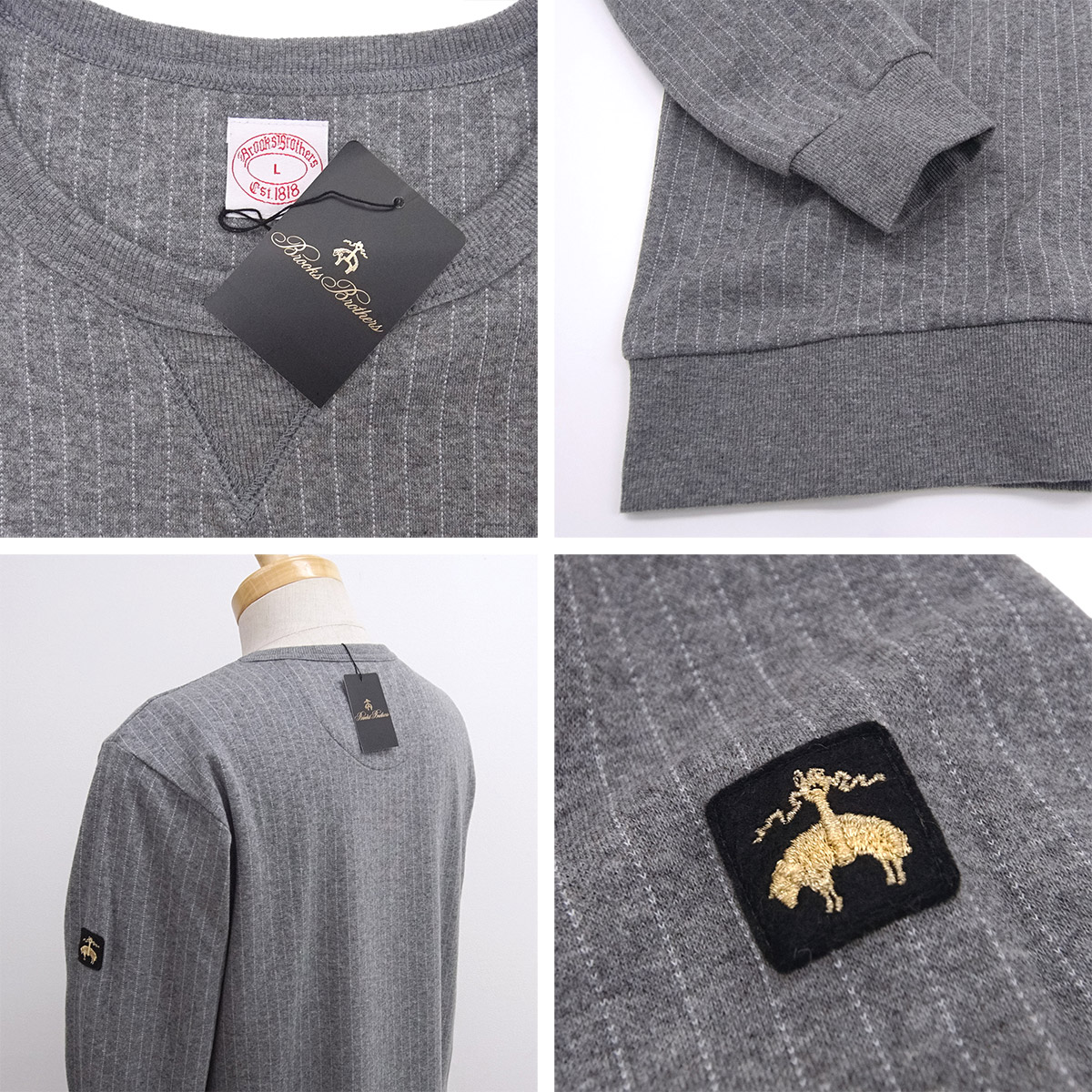 【未使用】BROOKS BROTHERS ゴールデンフリース　刺繍　ストライプ Yahoo!オークション - 美品 BROOKS BROTHERS ブルックス