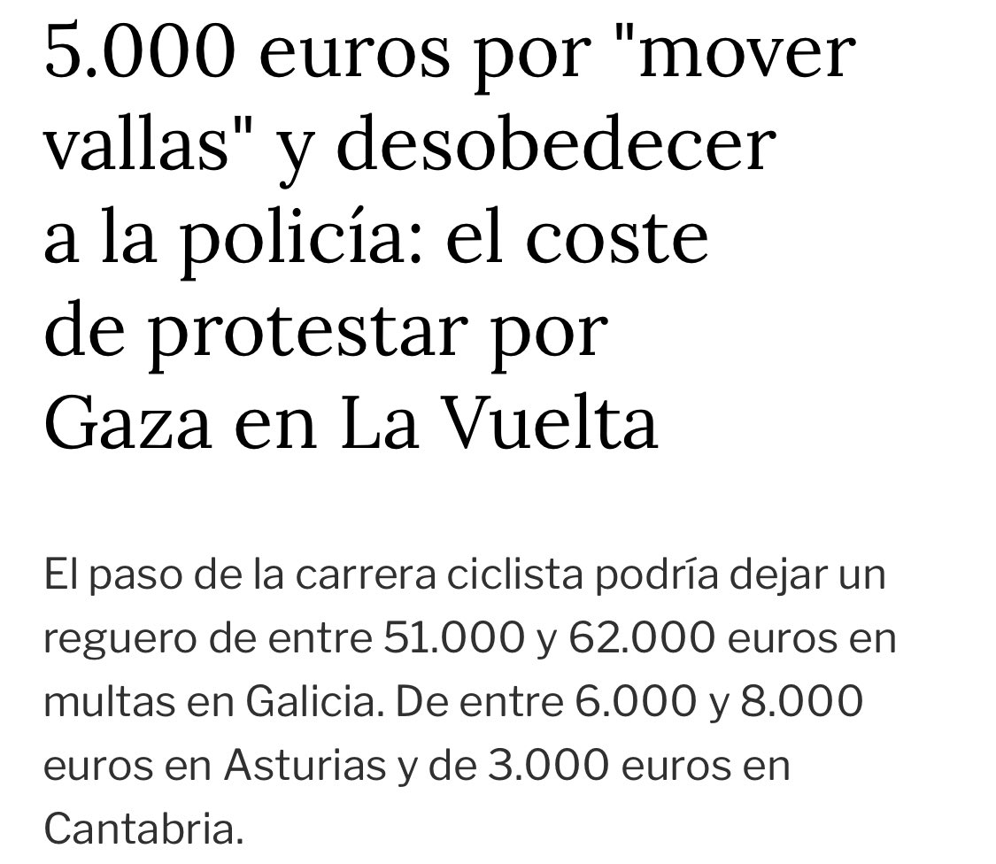 La Vuelta acaba, pero sigue la represión contra la represión a la solidaridad con Palestina. Mientras Sánchez se pone medallas en la ONU, su policía continúa con las detenciones políticas.

¡¡Libertad sin cargos para las detenidas!!
¡¡Amnistía total!!
¡¡Viva Palestina libre!!