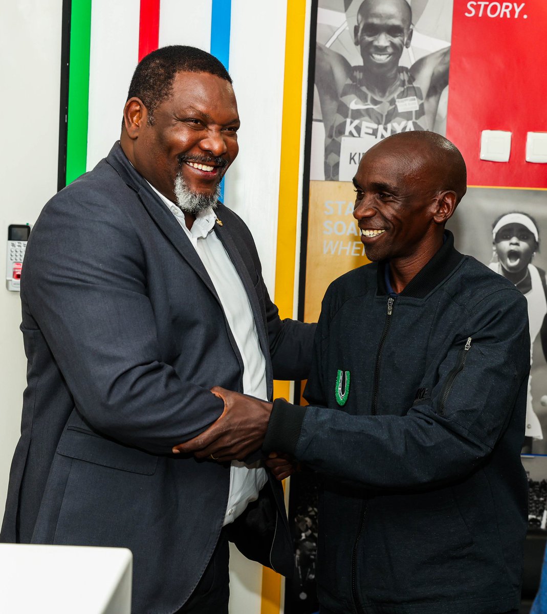 The President of the National Olympic Committee of Kenya (NOC-K),  <a href="/shadrackmalukik/">maluki kitili</a>, together with Deputy President Barnaba Korir, today officially welcomed Olympic  Champion <a href="/EliudKipchoge/">Eliud Kipchoge - EGH🇰🇪</a> , to the NOC-K Board.

<a href="/EliudKipchoge/">Eliud Kipchoge - EGH🇰🇪</a> participated in his first board meeting, where the