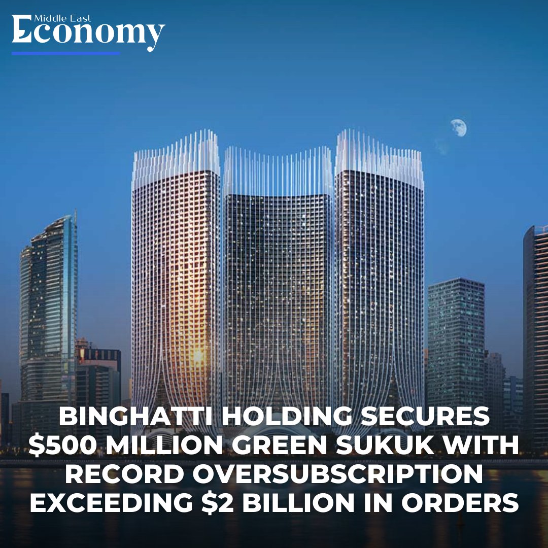 Economy_ME's tweet image. #Binghatti Holding has successfully priced a $500 million long 3-year Green Sukuk under its $1.5 billion Trust Certificate #Issuance Programme, in a sale that was well over 4x oversubscribed.

Read more: economymiddleeast.com/news/binghatti…

#Sukuk #GreenSukuk #Markets #RealEstate