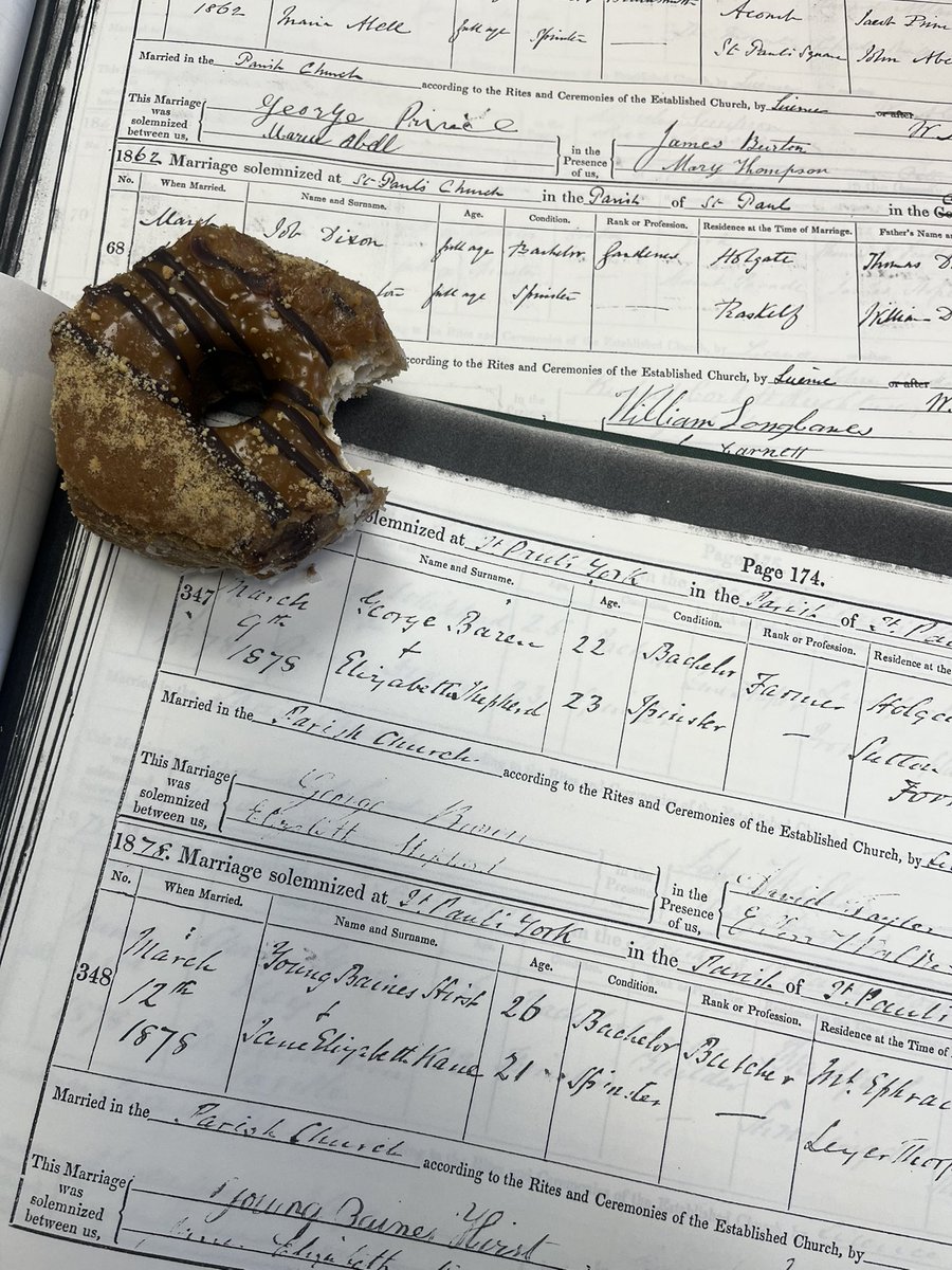 I. Trawling through the parish registers in search of an elusive betrothal within the City of York is not proving easy this morning in the <a href="/YorkFHS/">York Family History</a> research room.

Thank goodness help is at hand in the form of something delicious to comfort me during my sleuthing hour of need...