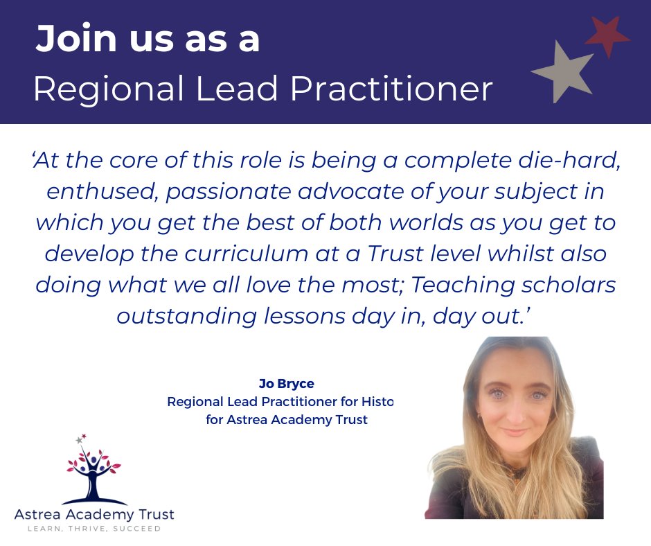 Astrea Academy Trust (@astreaacademies) on Twitter photo “Becoming an RLP has been the greatest career move. You get the best of both worlds: shaping curriculum at Trust level & teaching scholars daily.” Join us in transforming lives tinyurl.com/4kxsa8ty “Becoming an RLP has been the greatest career move. You get the best of both worlds: shaping curriculum at Trust level & teaching scholars daily.” Join us in transforming lives tinyurl.com/4kxsa8ty