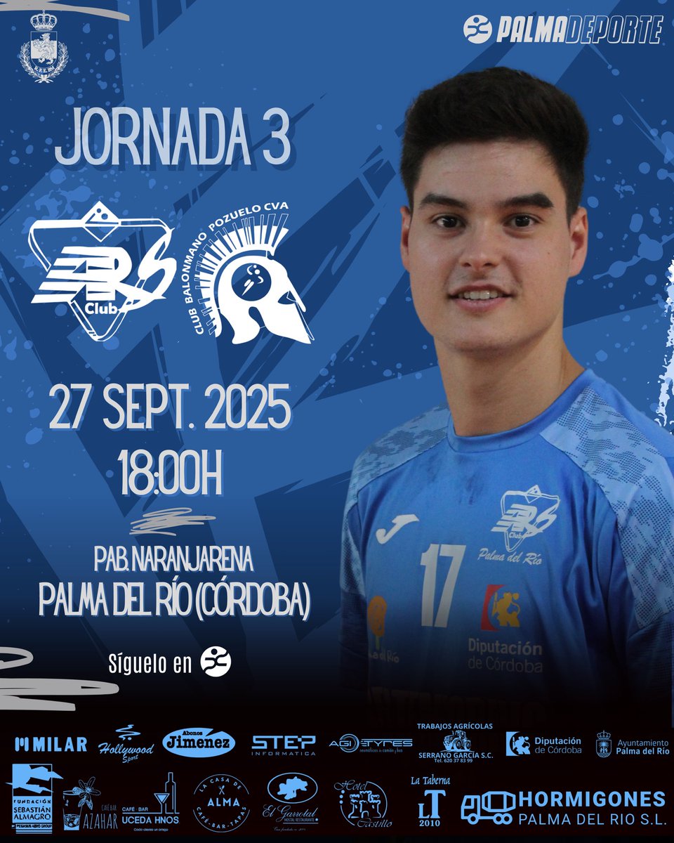 Club Balonmano Ars Palma del Rio (@arspalmadelrio) on Twitter photo ⚔️ 𝐉𝐎𝐑𝐍𝐀𝐃𝐀 𝟑 🔵
🏡 Encuentro en casa, con nuestra familia, frente a <a href="/BMPozueloCva/">Club Balonmano Pozuelo de Cva.</a> 
🟰 Con el balance de 1 victoria y 1 derrota, buscaremos entrar en la senda de la victoria y hacer del Naranja Arena un fortín 🔐
#IdentidARS 🔵⚪️ ⚔️ 𝐉𝐎𝐑𝐍𝐀𝐃𝐀 𝟑 🔵
🏡 Encuentro en casa, con nuestra familia, frente a <a href="/BMPozueloCva/">Club Balonmano Pozuelo de Cva.</a> 
🟰 Con el balance de 1 victoria y 1 derrota, buscaremos entrar en la senda de la victoria y hacer del Naranja Arena un fortín 🔐
#IdentidARS 🔵⚪️