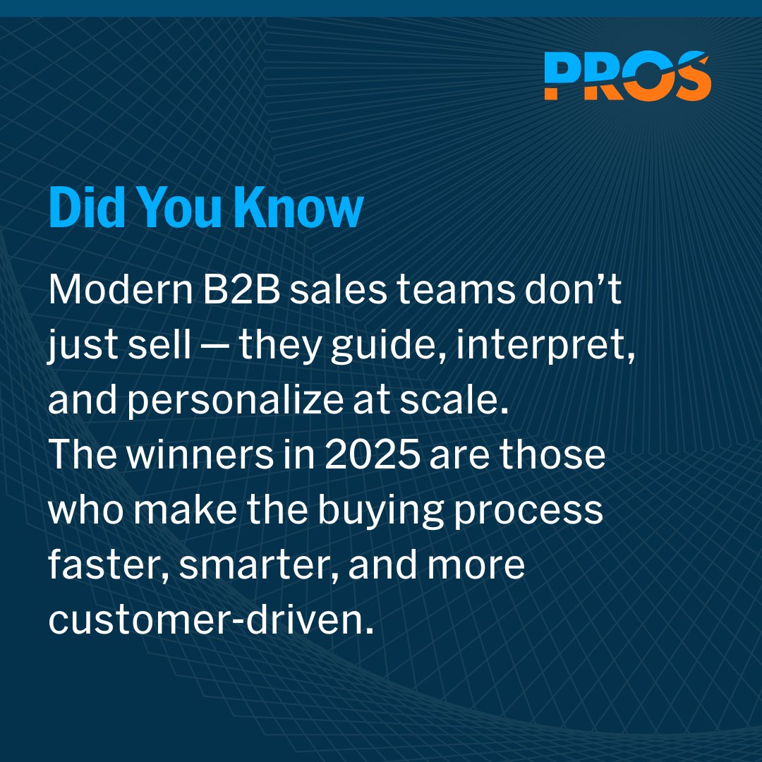 From self-service expectations to real-time collaboration, today’s buyers are setting a new standard—and many sales orgs are falling behind.
Read more: pros.com/learn/blog/5-b…
#B2BSales #SalesStrategy #BuyerBehavior