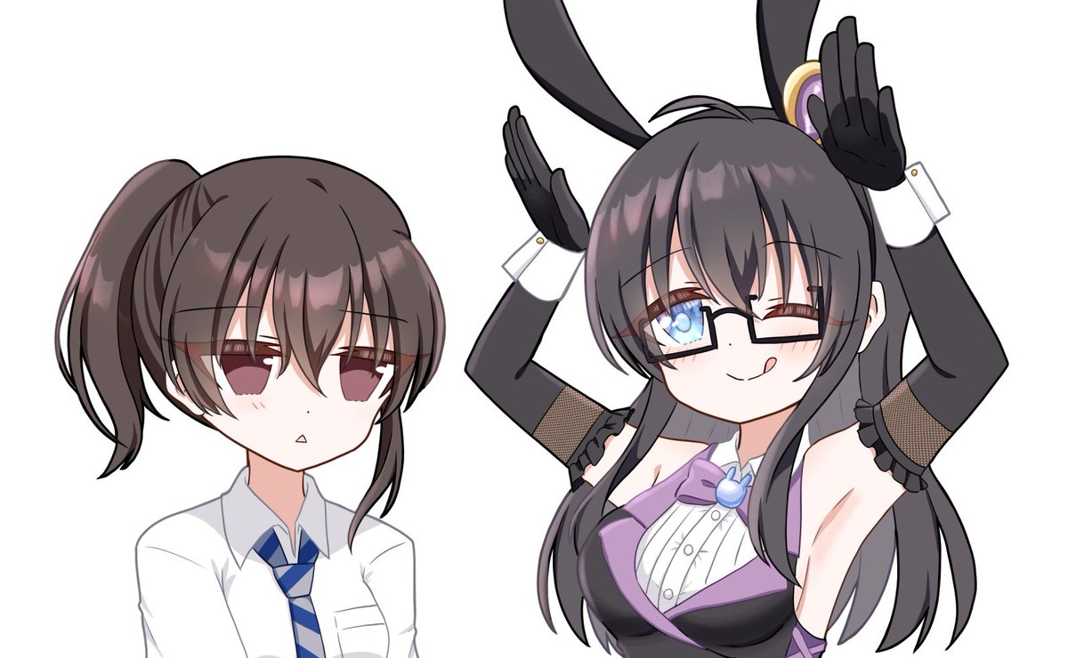 ピコベータ氏様に、肇ちゃんのばに〜服をごうだ……拝借している私と、私の服を着ている肇ちゃんを描いていただきましたよぉ〜
肇ちゃんかわいいですね、いっぱい見てね💕