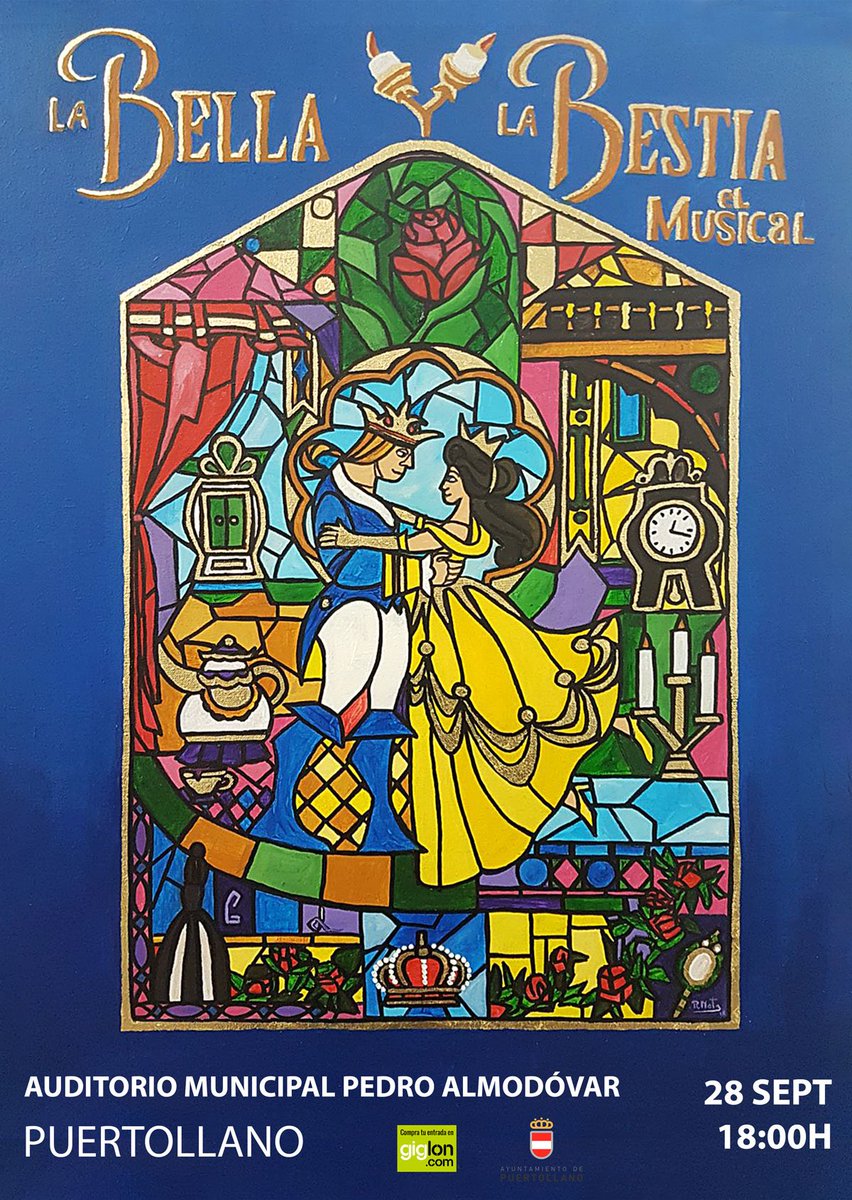 🎭 LA BELLA Y LA BESTIA, EL MUSICAL

📅 Domingo 28 sept | ⏰ 18:00h
📍 Auditorio Municipal

Un clásico con voces en directo para toda la familia 👨‍👩‍👧‍👦✨

🎟️ 18€ patio | 15€ anfiteatro
Entradas en taquilla y 👉 giglon.com/todos?idEvent=…