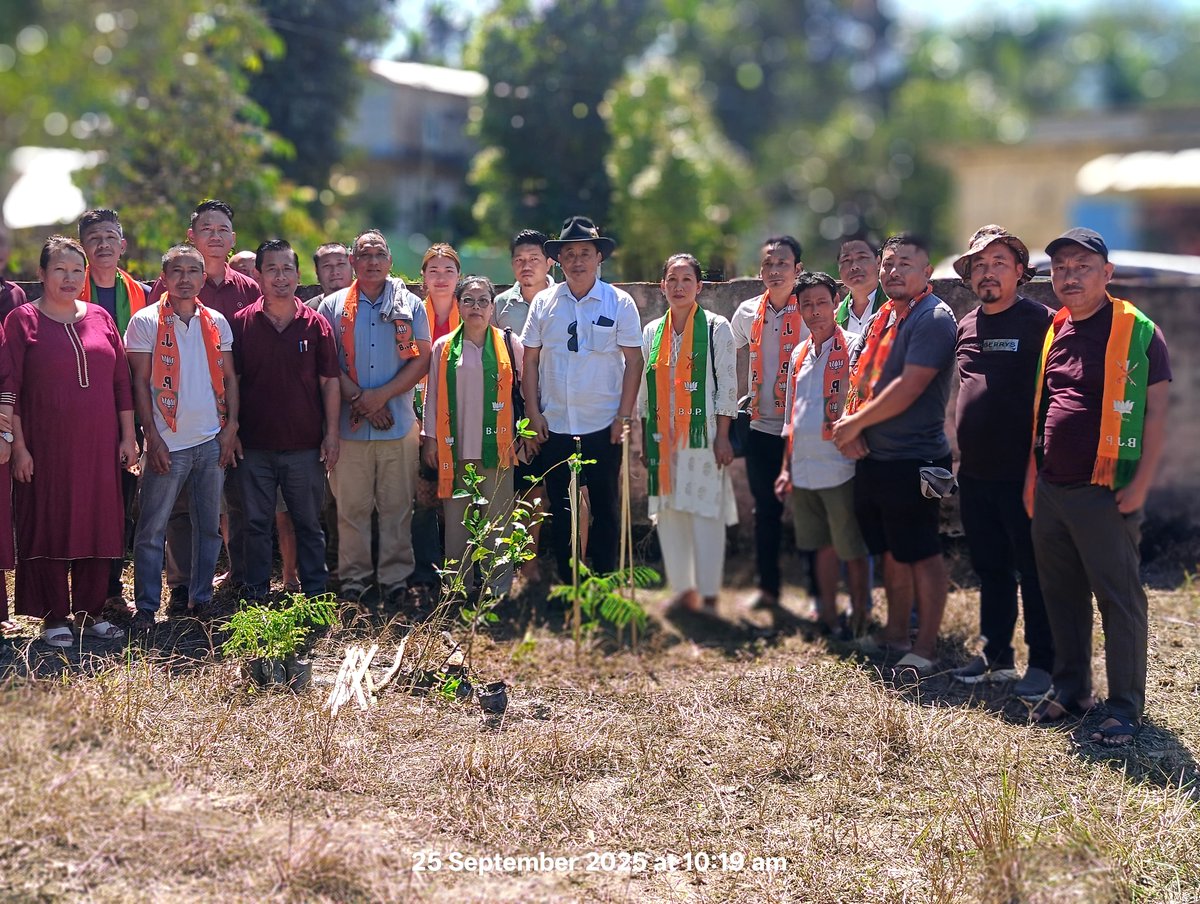 BJP4KisanM's tweet photo. As part of the Seva Pakhwada campaign @BJP4Nagaland , Mangkolemba Org. successfully carried out a Tree Plantation Drive.The program was graced by the presence of Hon’ble MLA Shri Pangjung Jamir, BJP Tuli Town Councillors, and our State Kisan President @LemtorImna .
@YepthomiBen https://t.co/urt8kIYc2T