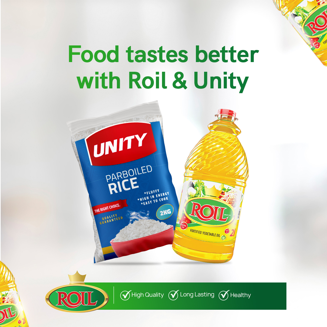 Food tastes better with Roil &amp; Unity . Choose Roil &amp; Unity Always.

#unityrice #roilcookingoil