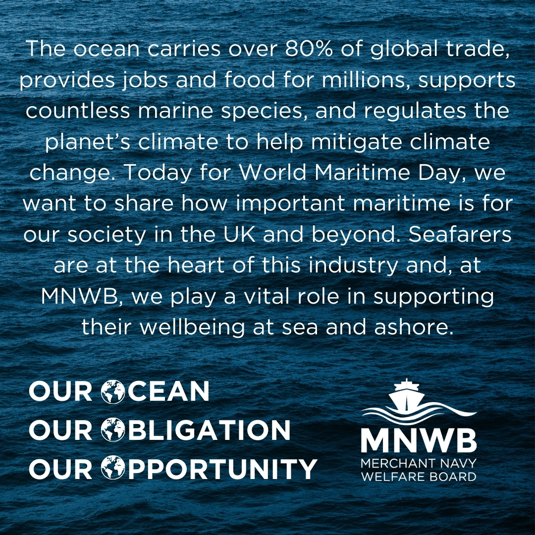 Today on #WorldMaritimeDay2025, we celebrate the maritime sector's crucial role in our lives. 🌊 It carries 80% of global trade, supports millions of jobs, and sustains marine life. Thank you to everyone keeping this vital industry afloat! ⚓ #OurOceanOurObligationOurPeople