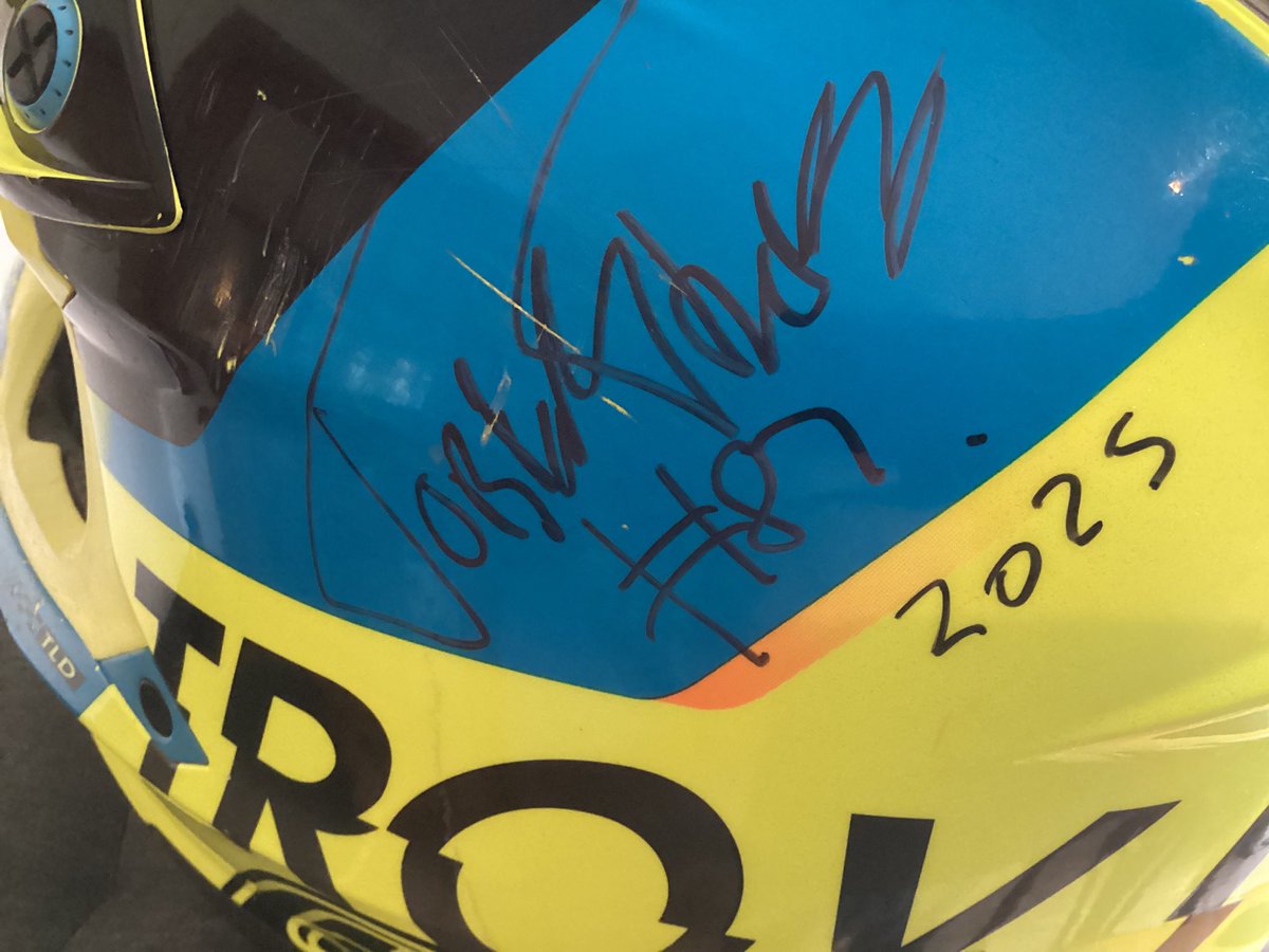 REF Fund Raiser

Any interest at £75 and above for a Troy Lee Designs helmet signed and donated by Tobias?

Pirate, Gladiator and Bears fans will recall his big crash whilst guesting in the Plymouth v Redcar meeting as a result the helmet was heavily impacted and condemned.