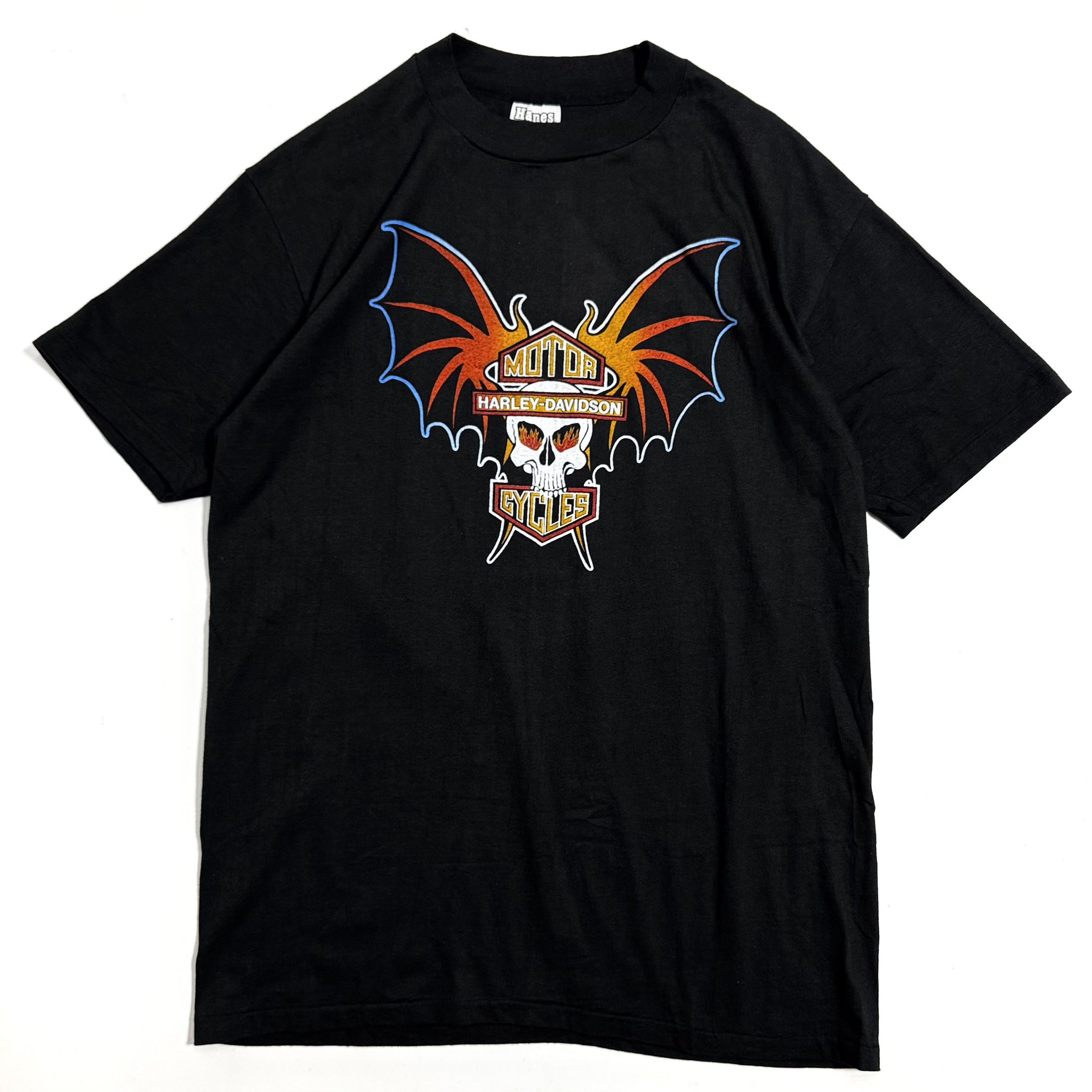 80s HARLEY DAVIDSON SKULL BAT スカルウィング Vtg 70's-80s HARLEY Skull BAT WINGS Outlaw BIKER Motorcycle