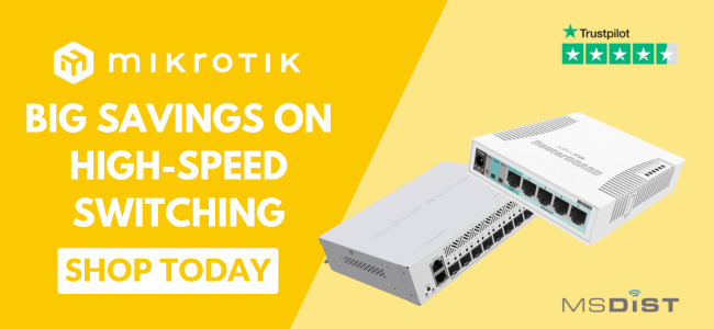 Building out your core or lab? The MikroTik CRS310-1G-5S-4S+IN and RB260GS switches are discounted - easy wins for aggregation and edge. 

Explore all our MikroTik switching offers: loom.ly/YkMZ8OE

#Switching #10G #Fibre #MikroTik