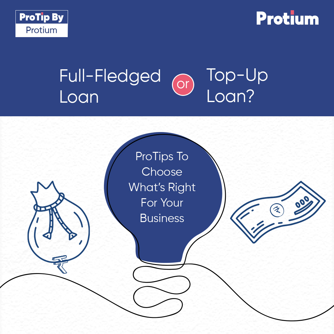 protiumind's tweet photo. Choosing between a full-fledged loan and a top-up loan comes down to your goals. Full loans support long-term growth, while top-ups offer quick capital boosts. Pick wisely to grow without extra debt stress.

#ProTipsByProtium #MSMEs #BusinessLoans https://t.co/YuPB52RFSL