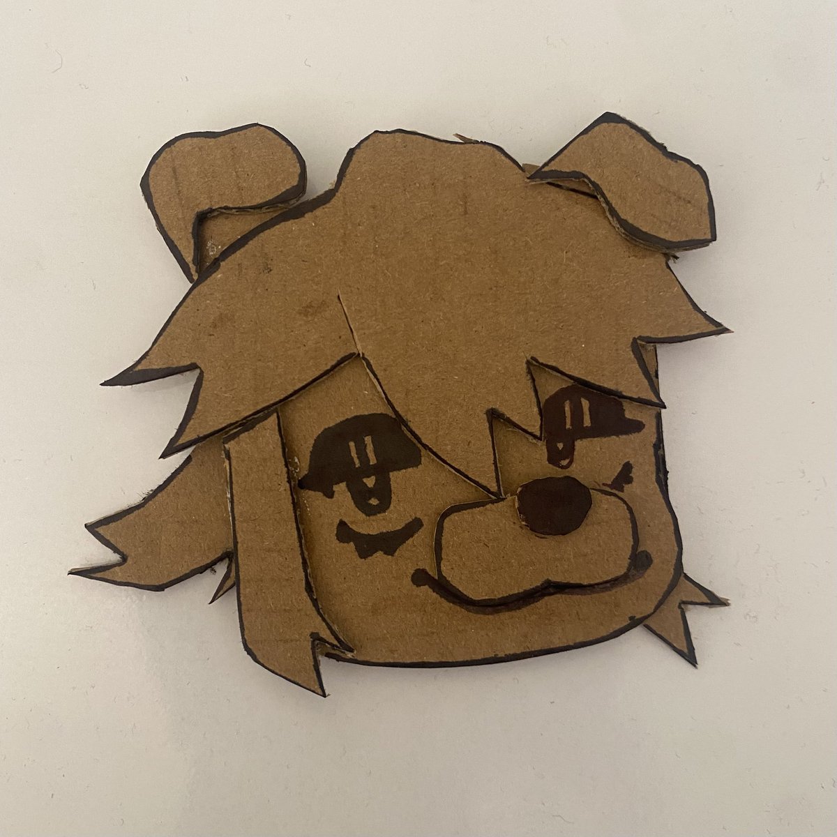I made the <a href="/bearsockz/">Teddy🐶</a> dog out of cardboard