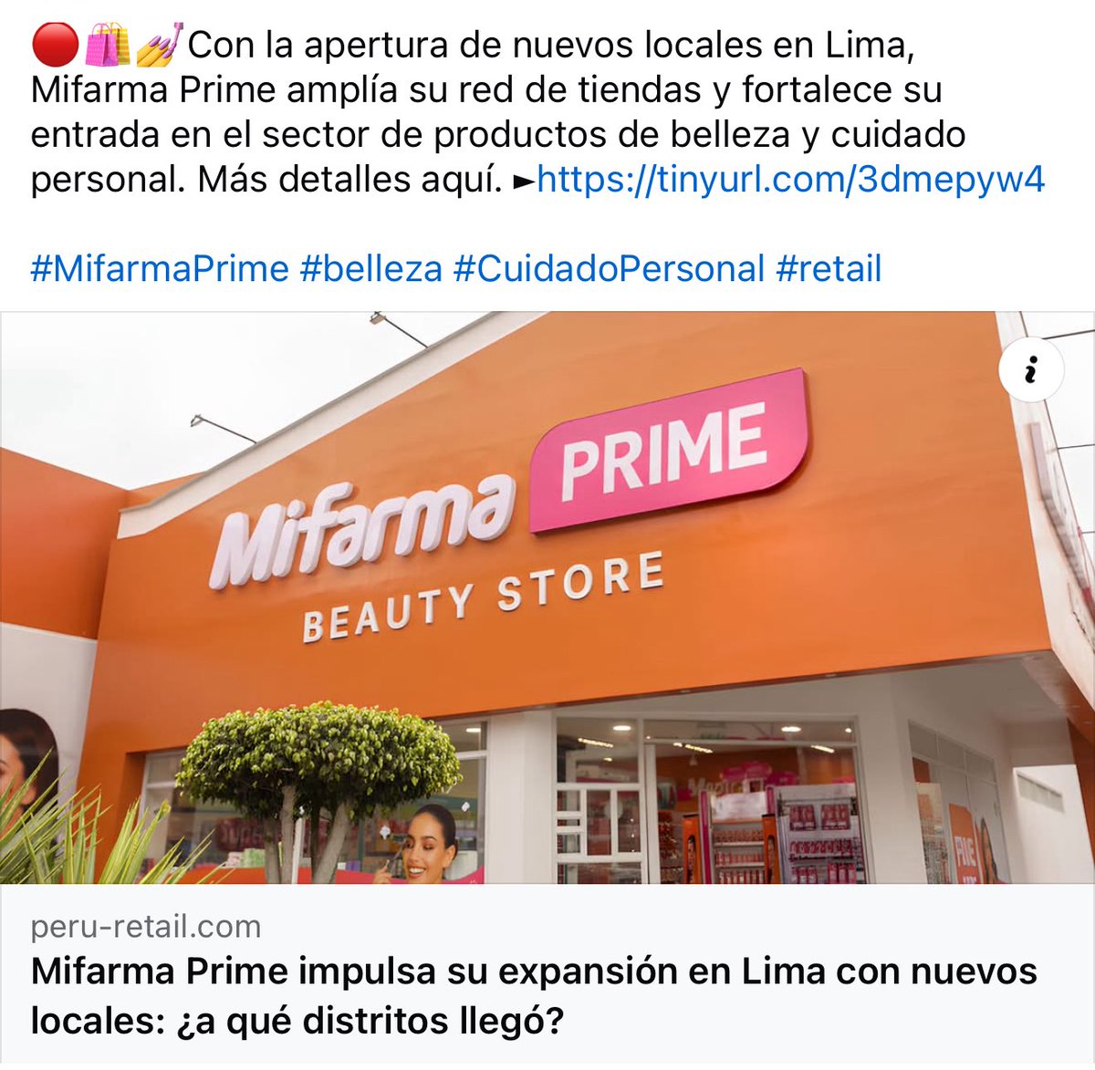 Ya son siete locales en Lima y pronto abrirán dos más. Mifarma Prime sigue creciendo contigo