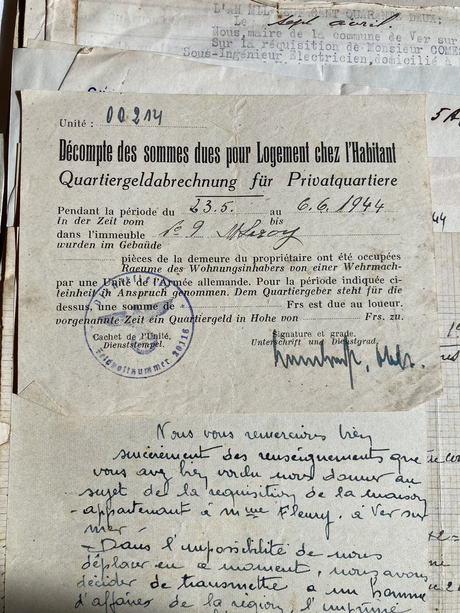 À Ver-sur-Mer, secteur Gold Beach, l’occupant est au courant qu’il doit quitter son logement le 6 juin…
(Source : AD14)