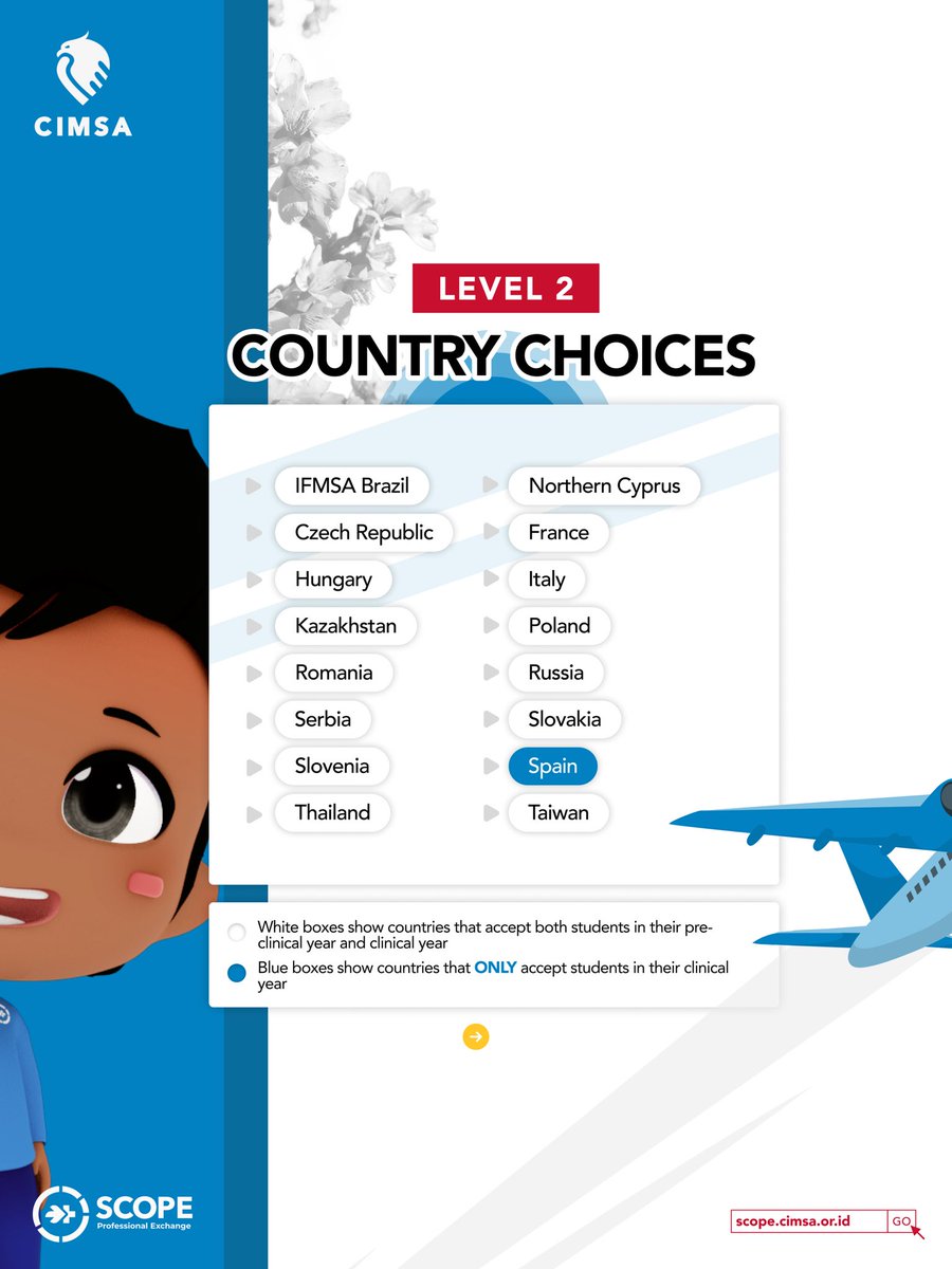 scopecimsa's tweet photo. [SECOND BATCH REGISTRATION – SCOPE EXCHANGE 2026/2027] 

Hello future exchangers and medical students across Indonesia! 
 We’ve got exciting news just for you. Many of you have been waiting and asking in our DMs, and now the moment has come! https://t.co/48JKXC1lZZ