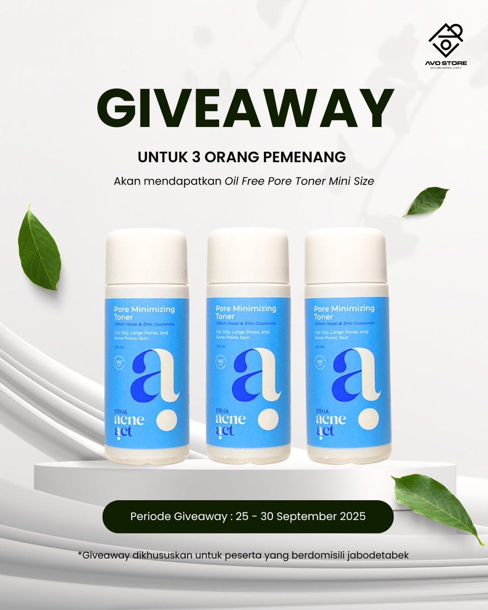💕Giveaway Special Payday💕

Oil Free Pore Toner Mini Size untuk 3 orang pemenang😚✨

Ikutin syarat dibawah yaa:
1. Wajib follow @avostorejakarta 
2. 🔁 &amp; ❤️postingan ini
3. Reply "want #erhaoilfreetonerminisize #erha #avostorejakarta #racunskincare