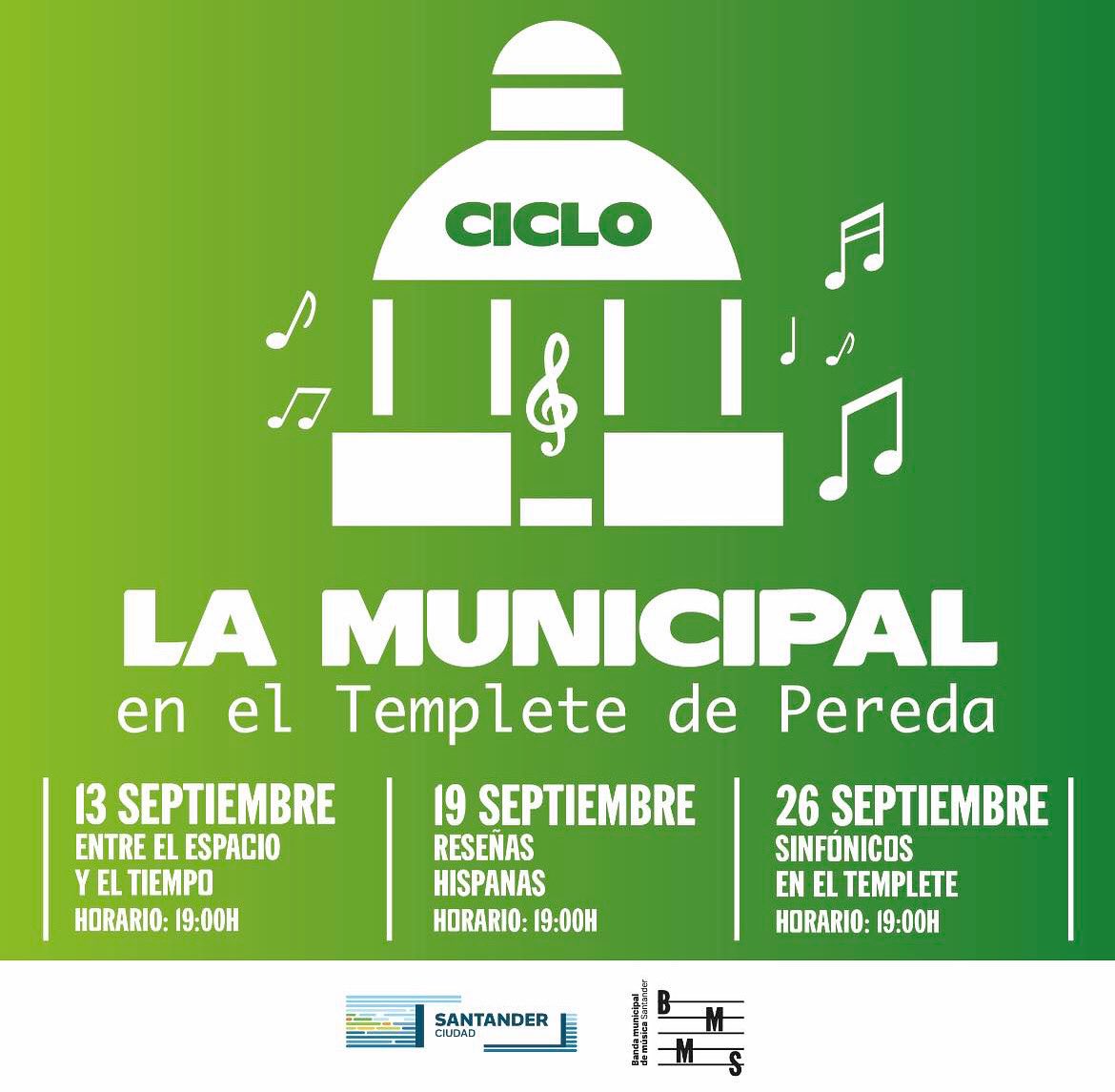 ▶️Viernes 26 septiembre ◀️
Termina el ciclo de la @banda_municipal_santander del mes de #septiembre, mañana viernes, en el #templete de los Jardines de Pereda.
Horario: 19:00h
Lugar: Jardines de Pereda