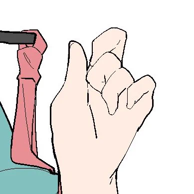 中指と薬指をくっつけるとなんかいい感じになります
