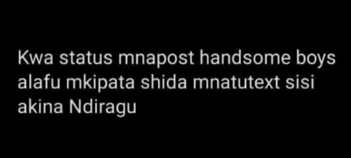 You're the one I love Ndiragu😂💔