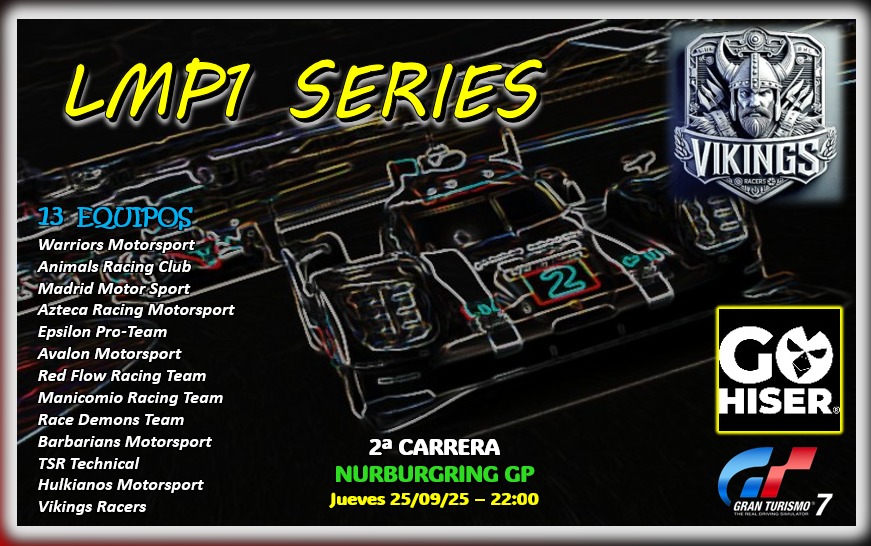 Regresa la LMP1 SERIES... tras la excitante primera carrera, vuelven a volar los coches de Gr1 en el circuito alemán de Nurburgring GP, ¿Que coche eligiera cada equipo?... Descúbrelo de la mano de @gohiser... Se vienen emociones muy muy fuertes. No te lo pierdas.